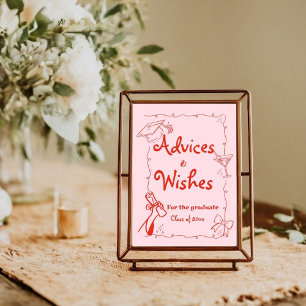 Affiche Doodles style Main Draduation Conseils & Souhait