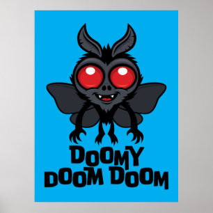 Affiche Doomy Doom Doom Mothman Cryptide Mignon