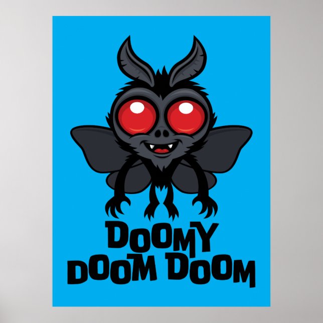 Affiche Doomy Doom Doom Mothman Cryptide Mignon (Devant)