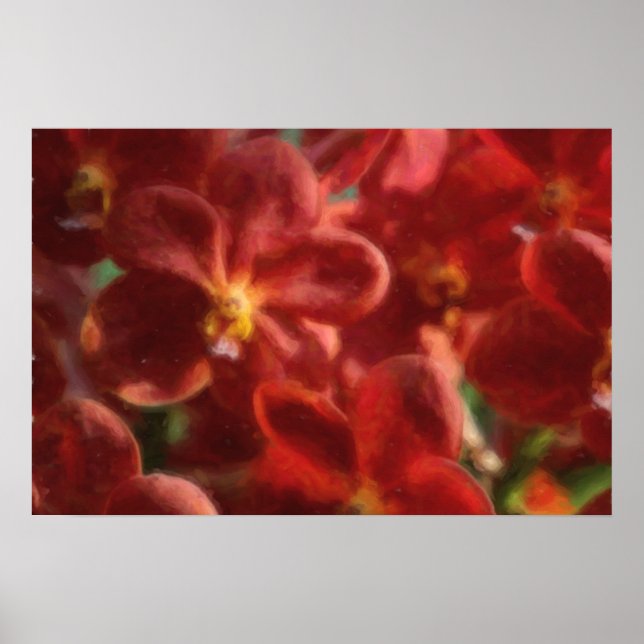 Affiche d'orchidée tropicale hawaïenne (Devant)