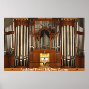 Affiche d'orgue à l'hôtel de ville d'Auckland