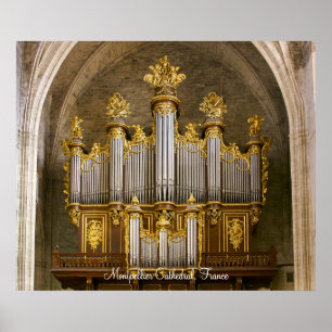 Affiche d'orgue de la cathédrale de Montpellier
