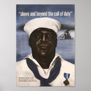 Affiche Dorie Miller - Au-Dessus Et Au-Delà De L'Appel