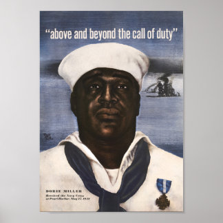 Affiche Dorie Miller - Au-Dessus Et Au-Delà De L'Appel