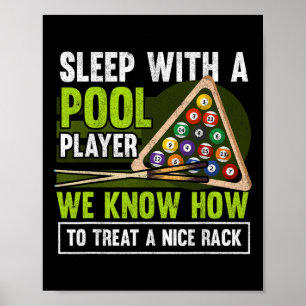 Affiche Dormez Avec Un Joueur De Billard Drôle Joueur De B