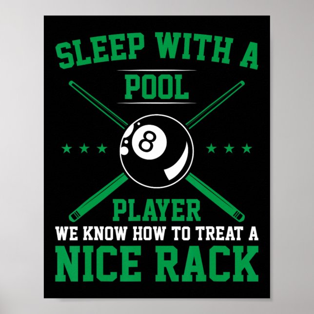 Affiche Dormez Avec Un Joueur De Billard Nous Savons Comme (Devant)