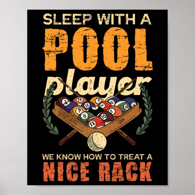Affiche Dormir Avec Un Joueur De Piscine Agréable Rack Amu (Devant)