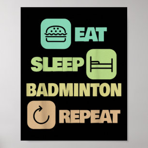 Affiche Dormir - Répétition de badminton - Joueur de badmi