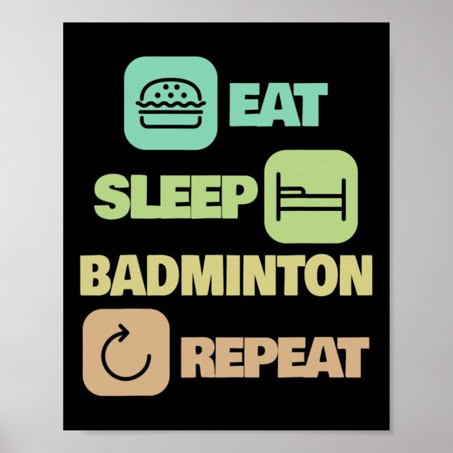 Affiche Dormir - Répétition de badminton - Joueur de badmi (Devant)