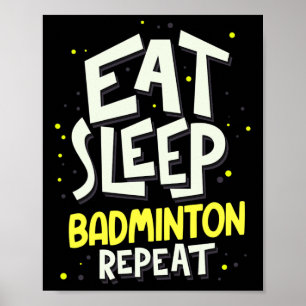 Affiche Dormir - Répétition de badminton - Joueur de badmi
