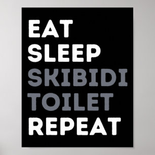 Affiche Dormir Skibidi Toilet Répéter Funny Skibidi Toil
