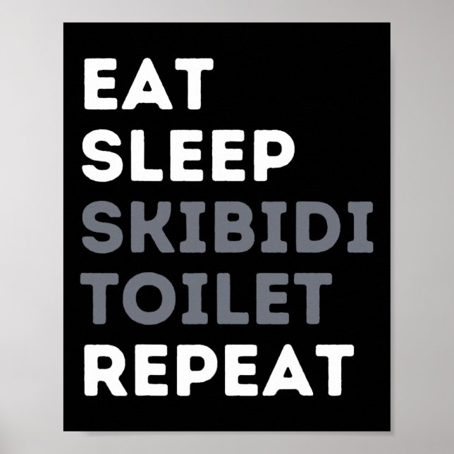Affiche Dormir Skibidi Toilet Répéter Funny Skibidi Toil (Devant)