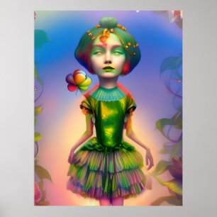Affiche Dorothy comme un enfant de Lollipop AI généré art 
