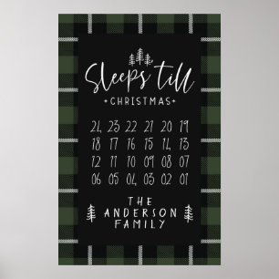 Affiche Dort jusqu'à Noël ferme moderne minimaliste