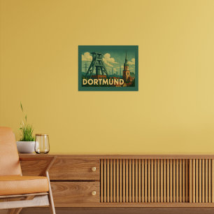 Affiche Dortmund Allemagne Ville Art