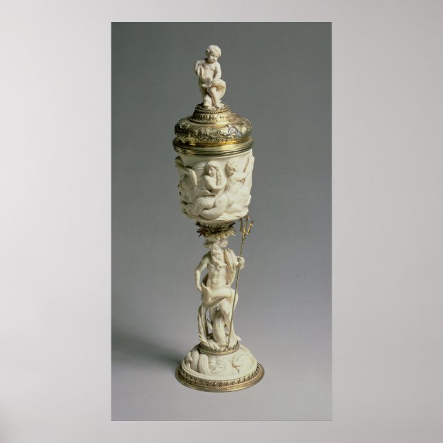 Affiche Dorure d'argent et gobelet d'ivoire sculpté (Devant)