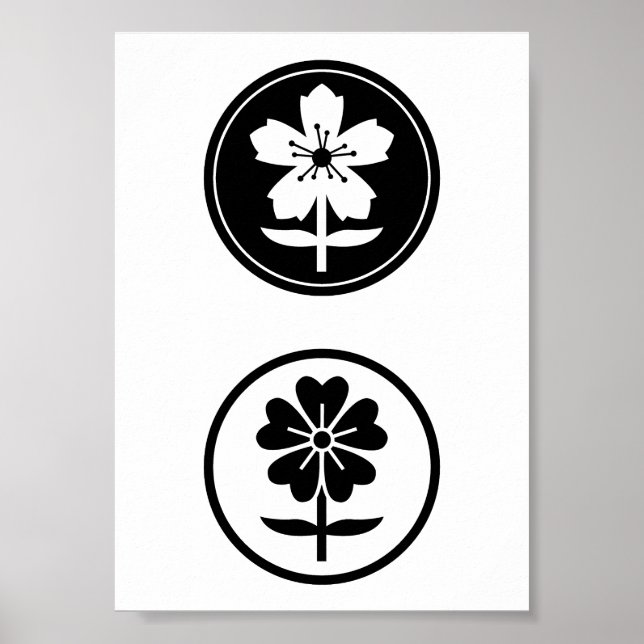 Affiche dos flores (Devant)