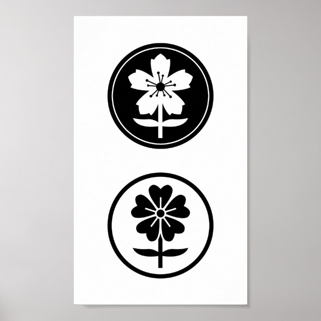 Affiche dos flores (Devant)