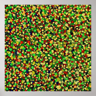 Affiche DOT MATRICE : toile VERTE