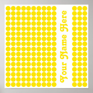 Affiche Dot Safari Jaune Dorée avec nom