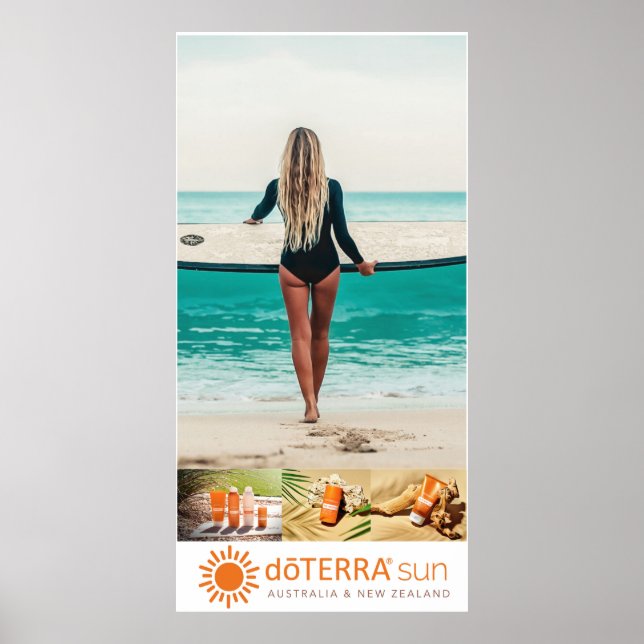 Affiche DōTERRA Sun Care Ad - Surfer girl, sur Toile (Devant)