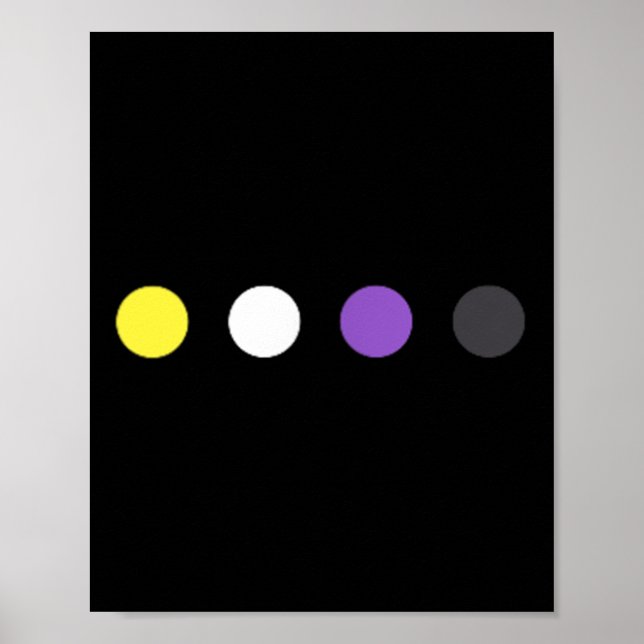 Affiche Dots Subtle Nonbinary Flag Enby Pride Trans Lgbtq  (Devant)