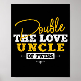 Affiche Double Amour Oncle De Jumeaux Vintage Cœur