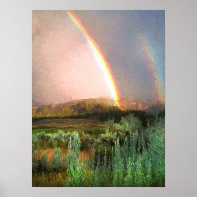 Affiche Double arc-en-ciel (Devant)