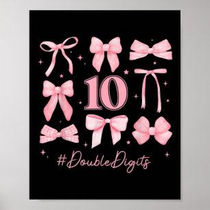 Affiche Double chiffres Anniversaire Fille 10e anniversair