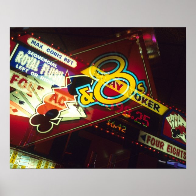 Affiche Double exposition, intérieur Casino, Las Vegas, (Devant)