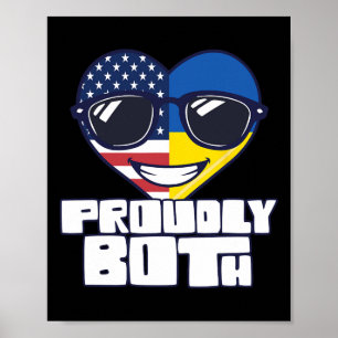 Affiche Double nationalité fièrement États-Unis Ukraine 