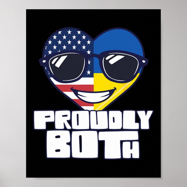 Affiche Double nationalité fièrement États-Unis Ukraine  (Devant)