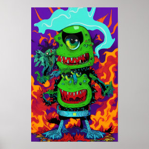 Affiche Double Up on Monstrosity - Ken Gage Art