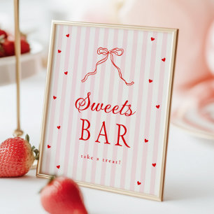 Affiche Douce Chérie Signe de Friandises pour Baby Shower