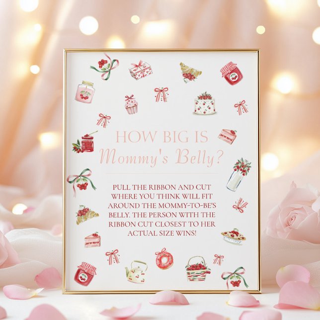 Affiche Douce Dessert Cerise Comme le Ventre de Maman  (Créateur téléchargé)