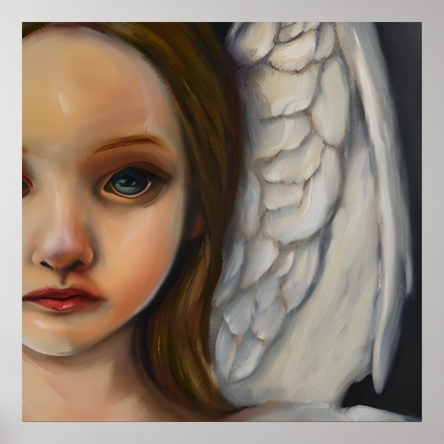 Affiche douce fille ange (Devant)