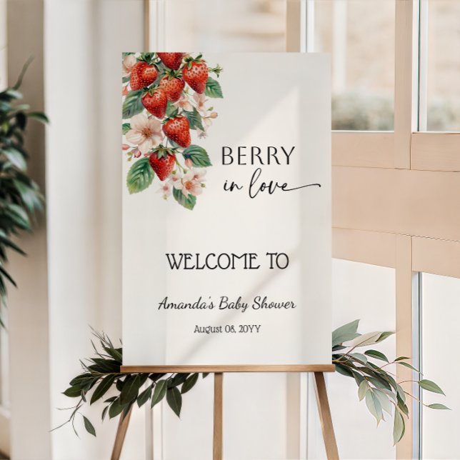 Affiche Douce Fraise Amoureuse Enterrement de Vie de Jeune (Créateur téléchargé)