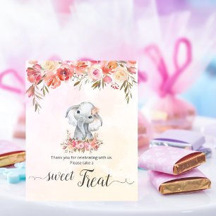 Affiche Douce friandise pour la baby shower d'un bébé élép