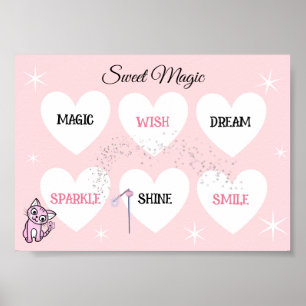 Affiche Douce Kitty Magique