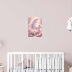 Affiche Douce Licorne pastel Fantaisiste