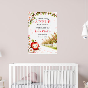Affiche Douce petite Baby Shower Fleur de Pommier