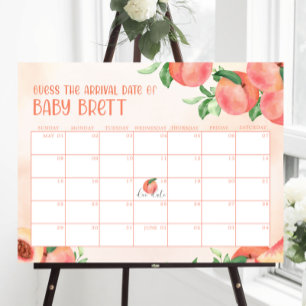 Affiche Douce petite pêche Calendrier d'estimation de la d