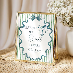 Affiche Douce petite Tini One Table de desserts Baby Showe