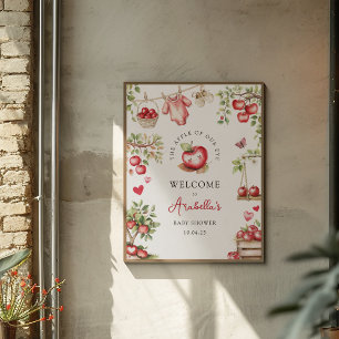 Affiche Douce Pomme De Nos Yeux Bienvenue à la Baby Shower