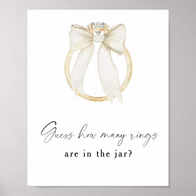 Affiche Douce soirée de mariage - Combien de bagues (Devant)