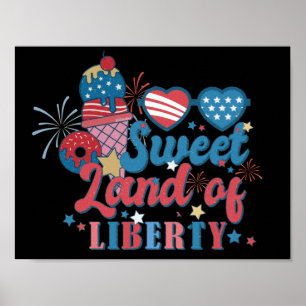 Affiche DOUCE TERRE DE LIBERTÉ patriotique