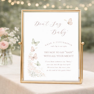 Affiche Douces Envies de Papillon au Pastel Ne Dis Pas Béb
