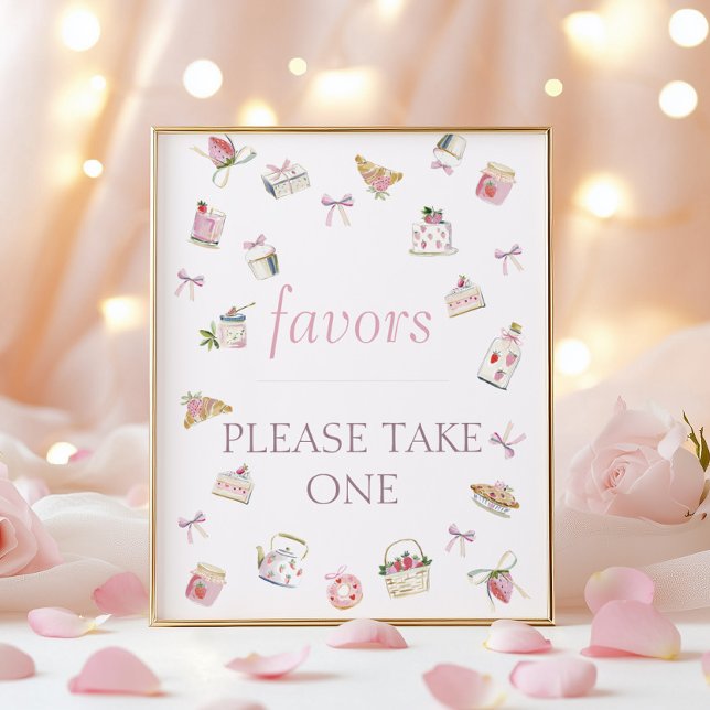 Affiche Douces friandises à la fraise pour Baby Shower  (Créateur téléchargé)