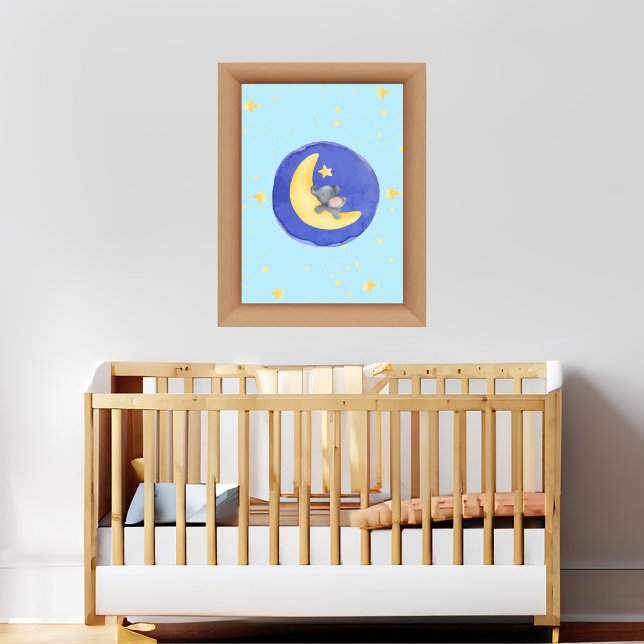 Affiche Douces Rêves Petit Éléphant Garçon 1 (Créateur téléchargé)