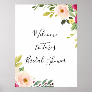 Affiche Douceur Florale Rose pour Enterrement de Vie de Je